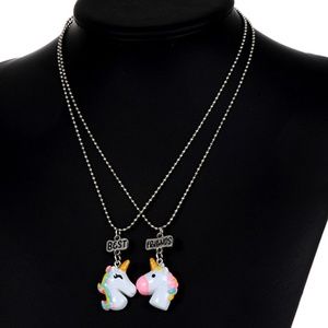"Best Friends" Double Unicorn Necklace Set- Kids